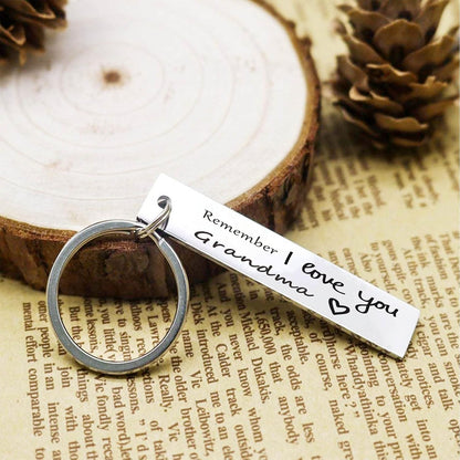 Grandma Grandmother Birthday Gifts, Remember I Love You Grandma Keychain, Grandma Christmas Gifts from Granddaughter Grandson Grandkids