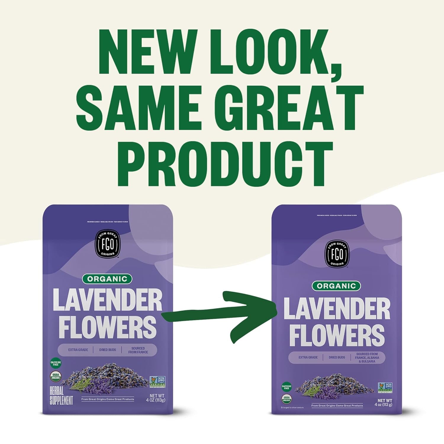 Organic Lavender Flowers Dried | Perfect for Tea, Baking, Lemonade, DIY Beauty, Sachets & Fresh Fragrance | 100% Raw from France | Large 4Oz Resealable Kraft Bag | by