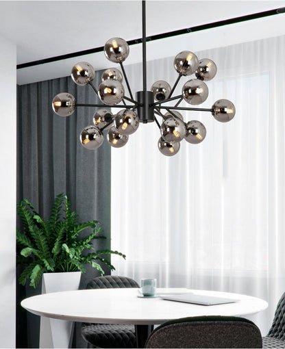 Brass & Glass LED Chandelier — Elegant Home Lighting